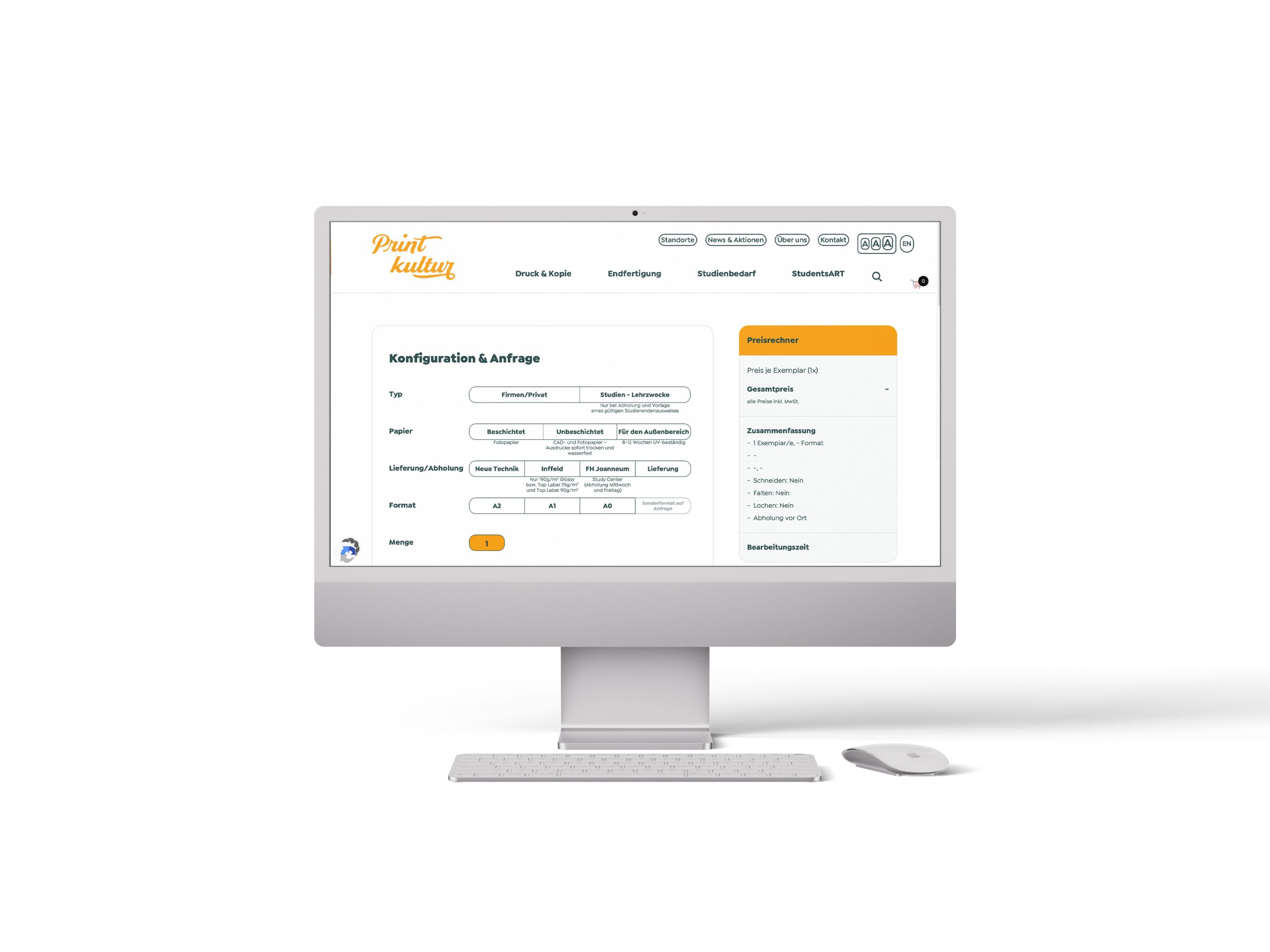 Mockup des Plotkonfigurators auf der Printkultur-Website.