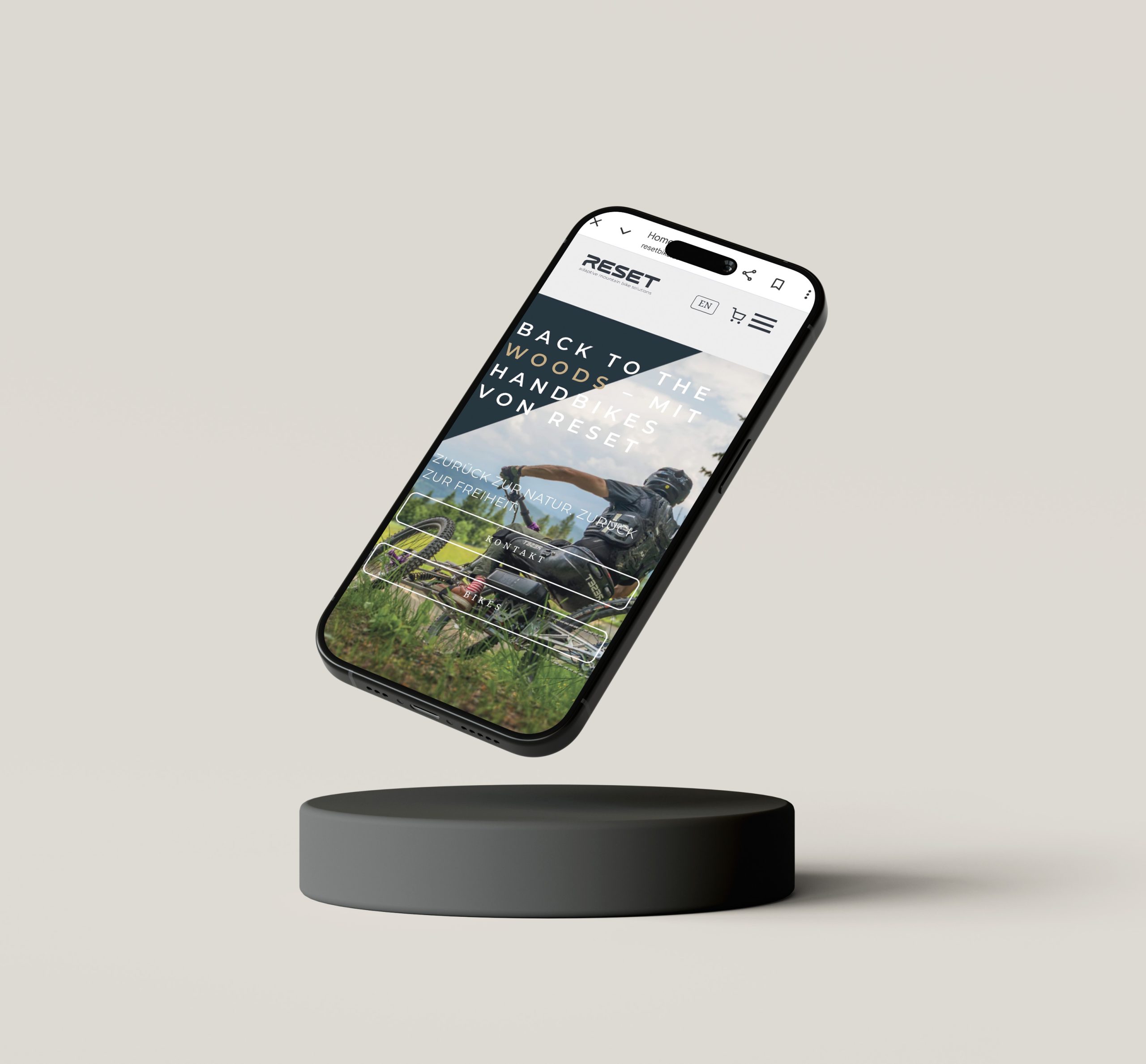 Die Website für RESET ist responsive und auch für mobile Geräte gestaltet.